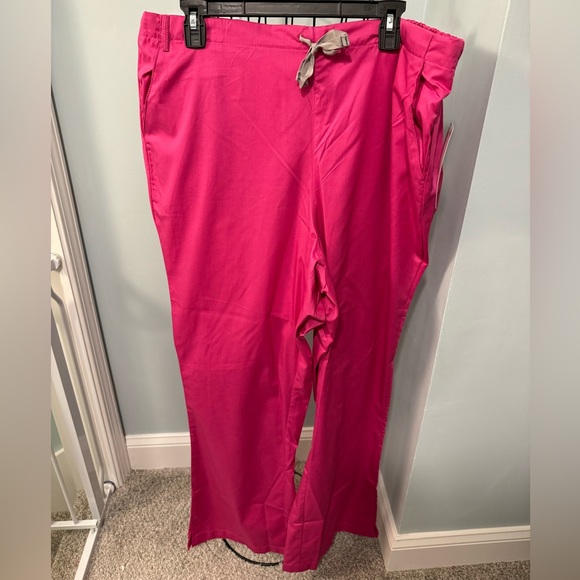 New Wonderwink Wonderwork Fuchsia pink Women Scrub Pants 2XL Tall 2XT Wink Work - Picture 1 of 13